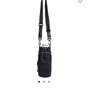 BEIS Black Bottle Bag with Adjustable Strap and Drawstring Closure